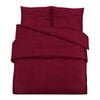 vidaXL Set lenjerie cu husă de pilotă, bordo, 140x200 cm, bumbac