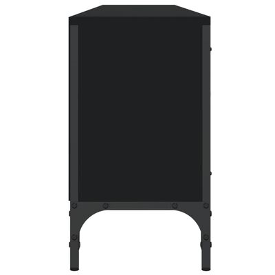 vidaXL Comodă TV cu sertar, negru, 200x25x44 cm, lemn prelucrat