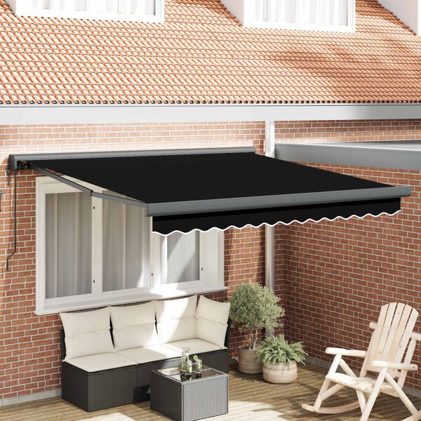 vidaXL Copertină Negru 300 x 250 x 165 cm Poliester și Aluminiu