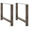 vidaXL Picioare de masă din oțel natural, 2 buc., 90x(72-73) cm