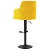 vidaXL Scaune de bar, 2 buc., galben muștar, catifea