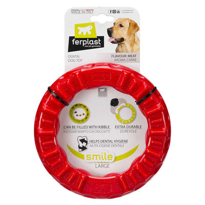 Ferplast Jucărie dentară pentru câini „Smile”, mare, roșu, 20x18x4 cm