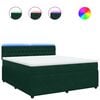 vidaXL Pat box spring cu saltea, verde &icirc;nchis, 180x200 cm, catifea