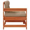 vidaXL Sofa de colț pentru grădină Lemn masiv de pin Maro Ceară