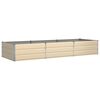 vidaXL Jardinieră Creme 290 x 100 x 45 cm Oțel Galvanizat