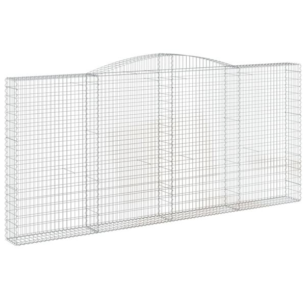 vidaXL Coșuri gabion arcuite 5 buc, 400x30x180/200 cm, fier galvanizat