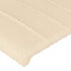 vidaXL Pat box spring cu saltea, crem, 140x200 cm, textil