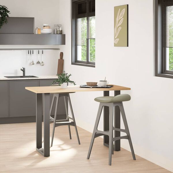 vidaXL Picioare de masă de bar &icirc;n formă de U, 2 buc., antracit, 50x(90-91) cm, oțel