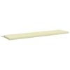 vidaXL Perna pentru bancă SOEST 100% Polyester Crem 200 x 40 x 5 cm