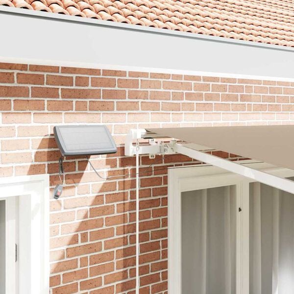 vidaXL Cortina Retractabilă Bej 350 x 250 cm Material textil și oțel