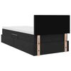 vidaXL Pat cu storage cu saltea cu headboard Negru 90 x 190 cm Catifea