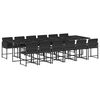 vidaXL Set mobilier de grădină cu perne, 13 piese, negru, poliratan