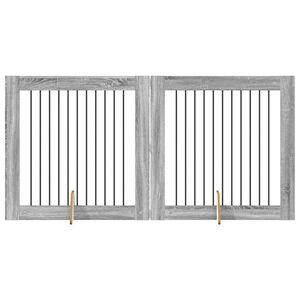 vidaXL Spațiu de joacă pentru c&acirc;ini 2 pcs Sonoma gri 100 x 100 cm