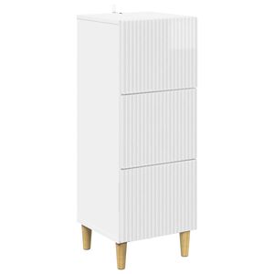 vidaXL Dulap cu sertare Alb foarte lucios 33 x 34,5 x 90 cm
