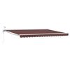 vidaXL Cort electric retractabil Maro și alb 4 &times; 3,5 m