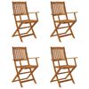 vidaXL Set mobilier de exterior pliabil, 5 piese, lemn masiv de acacia