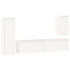 vidaXL Comode TV, alb, 4 buc., lemn masiv de pin