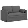 vidaXL Set de canapea 2 pcs Gri &icirc;nchis 139 x 78 x 80 cm țesătură