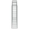 vidaXL Coșuri gabion arcuite 12 buc, 200x30x120/140cm, fier galvanizat