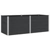 vidaXL Strat &icirc;nălțat de grădină Negru 250 x 100 x 91 cm alu.