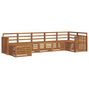 vidaXL Set de canapele de exterior 7 buc. natural