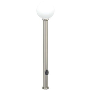 vidaXL St&acirc;lp luminos cu priză 120 cm oțel inoxidabil IP44