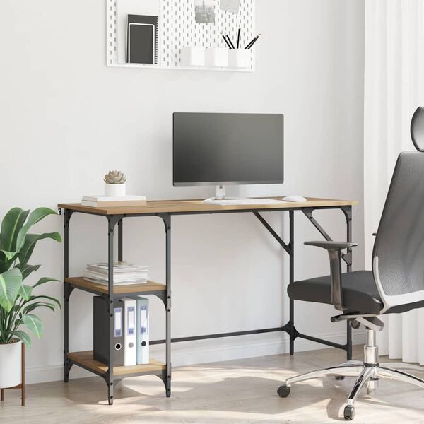 vidaXL Birou Stejar Artizanal 120 x 50 x 75 cm Lemn compozit