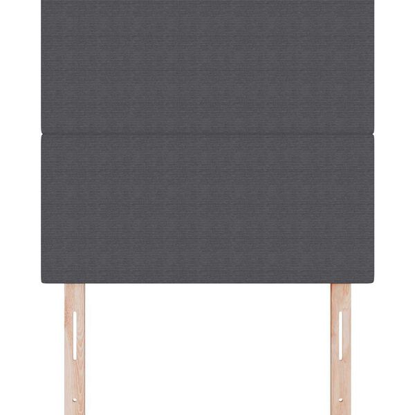 vidaXL Tăblie cap cu headboard Gri &icirc;nchis 80 cm Piele artificială