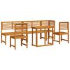 vidaXL Set Bistro de Grădină 6 pcs Maro Lemn Solid de Acacia