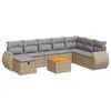 vidaXL Set canapele de grădină, 9 piese, cu perne, bej, poliratan