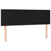vidaXL Pat box spring cu saltea, negru, 140x200 cm, textil