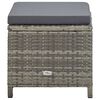 vidaXL Set mobilier de exterior cu perne, 5 piese, gri, poliratan
