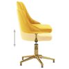 vidaXL Scaune de bucătărie pivotante, 2 buc., galben, catifea