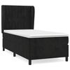 vidaXL Pat box spring cu saltea, negru, 80x200 cm, catifea