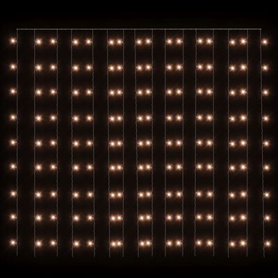 vidaXL Instalație lumini tip perdea 300 LED alb cald 3x3 m 8 funcții
