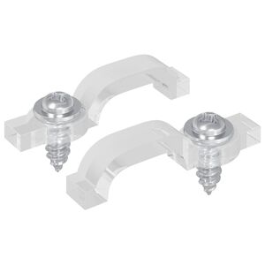 vidaXL Clipuri LED pentru Strip 2 pcs Transparent 23,8 x 7,3 x 4,3 mm