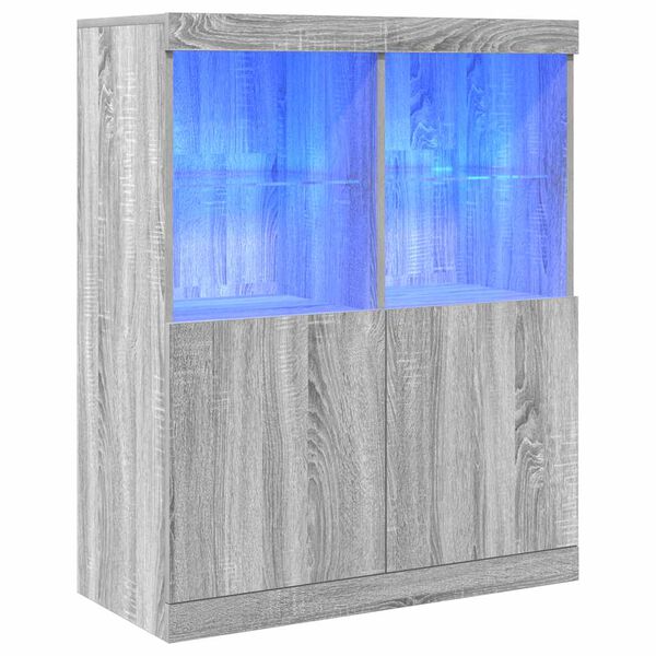 vidaXL Bufetă gri Sonoma 81x37x100 cm din lemn prelucrat