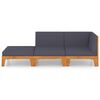 vidaXL Set mobilier grădină cu perne, 3 piese, lemn masiv acacia