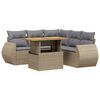 vidaXL Set canapele de grădină cu perne, 6 piese, bej, poliratan
