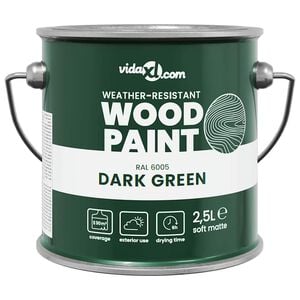 vidaXL Vopsea pentru lemn Verde 2,5 L Print pe perete