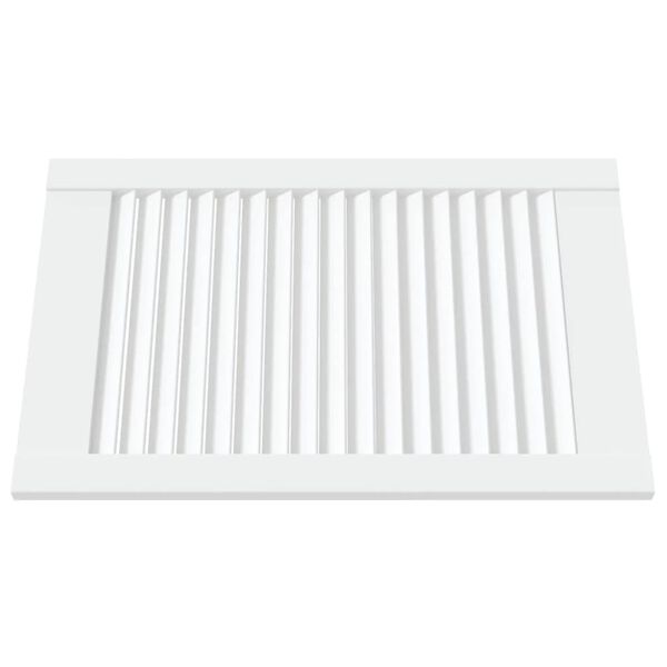 vidaXL Ușă de dulap design lambriu, alb, 61,5x39,4 cm, lemn masiv pin