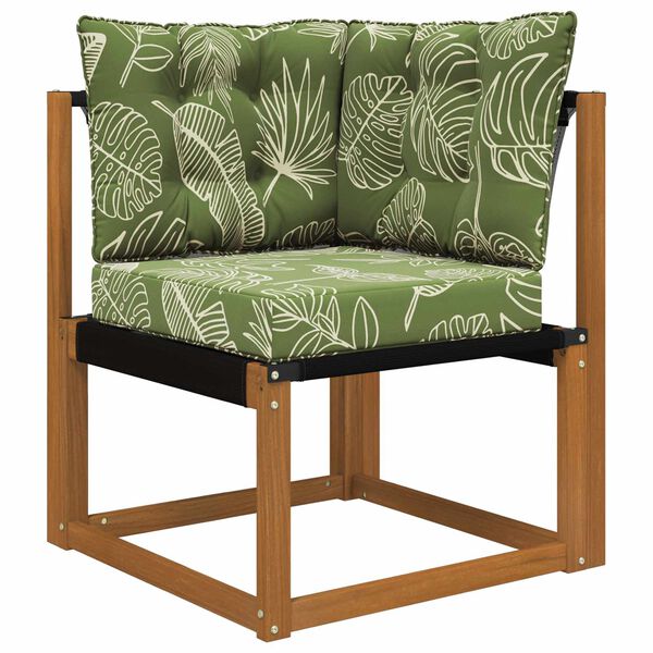 vidaXL Perna pentru canapea de exterior 3 pcs Design cu frunze