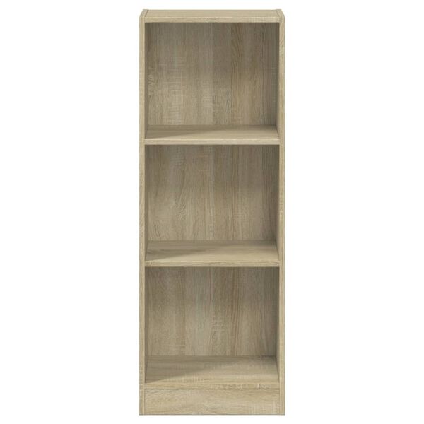 vidaXL Bibliotecă 3 rafturi, stejar sonoma, 40x24x109cm, lemn compozit
