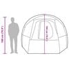 vidaXL Cort de camping tunel 4 persoane, gri/portocaliu, impermeabil