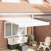 vidaXL Cortina Retractabilă Manual Alb 350 x 250 cm țesătură