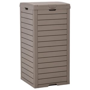 vidaXL Coș de gunoi de exterior maro deschis 41x41x86 cm polipropilenă