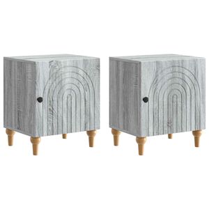 vidaXL Dulap de noapte 2 buc. Sonoma gri 43 x 34,5 x 50 cm