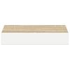vidaXL Raft de perete suspendat, stejar/alb, 23x23,5x3,8 cm, MDF