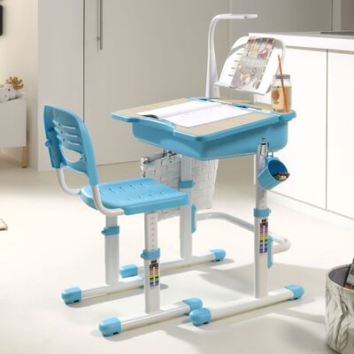 Vipack Birou reglabil copii „Comfortline 301” cu scaun, alb/albastru