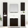 vidaXL Set de mobilier pentru baie 3 pcs Stejar Negru Lemn compozit